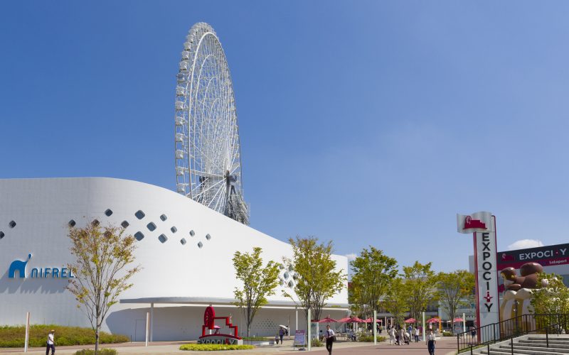 Expo City in Suita (Osaka): LaLaport, NIFREL en Osaka Wheel